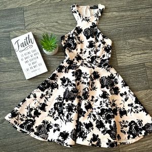 Light Pink and Black Cocktail Dress